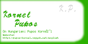 kornel pupos business card